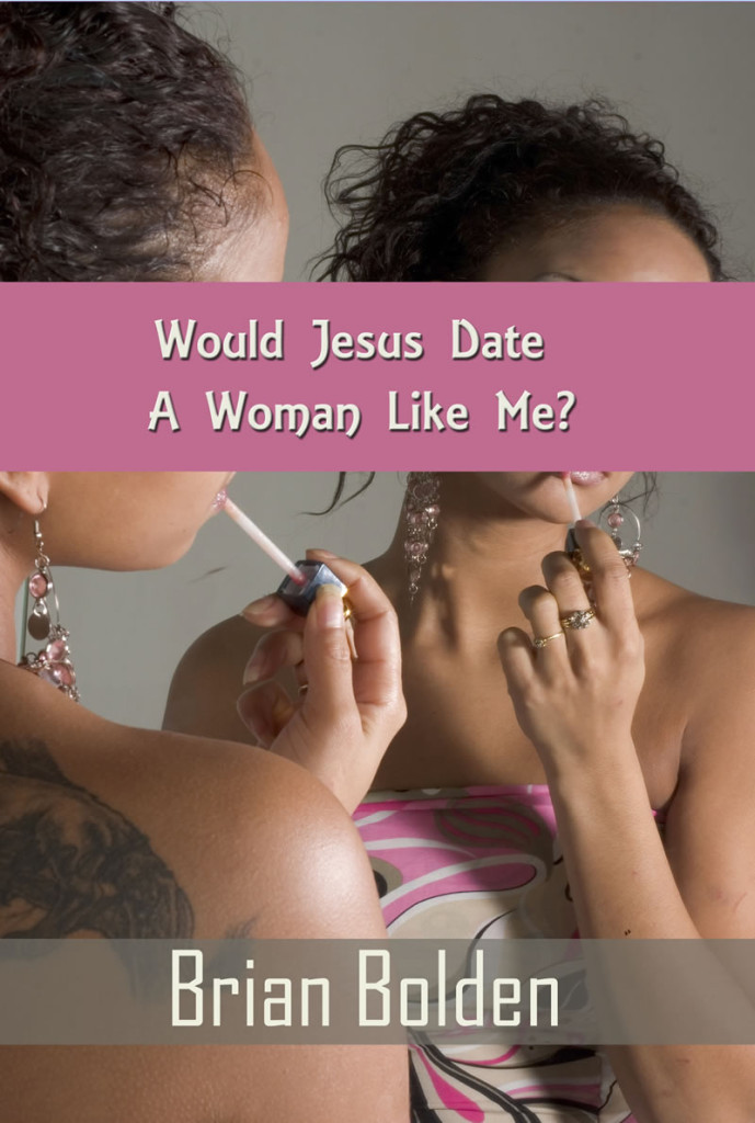 A woman looks thoughtfully in the mirror, questioning if Jesus would date her.